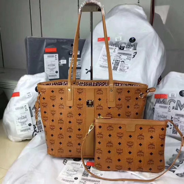 Buy Replica MCM REVERSIBLE LIZ SHOPPER IN VISETOS 003 (Cognac) - Buy ...