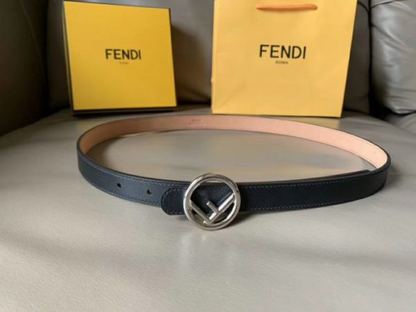Buy Replica Fendi 20MM Round F Reversible Black and Beige Belt in ...