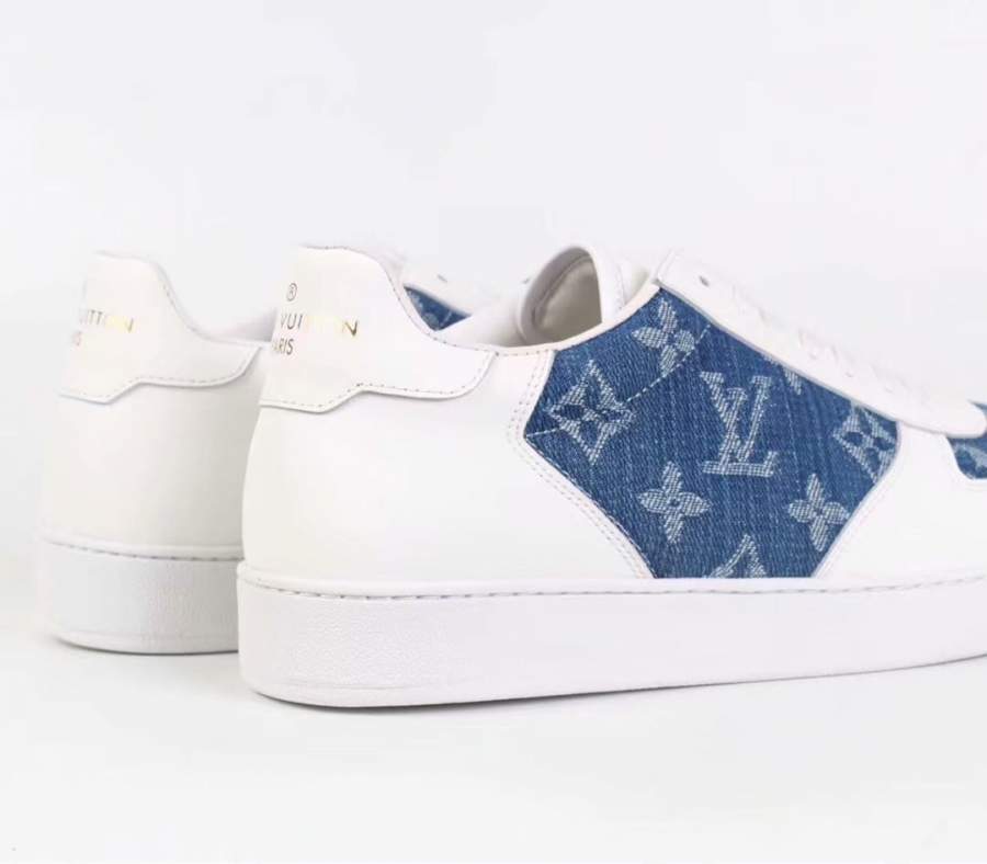 Buy Replica Louis Vuitton Navy-blue Monogram Denim Sneaker - Buy ...