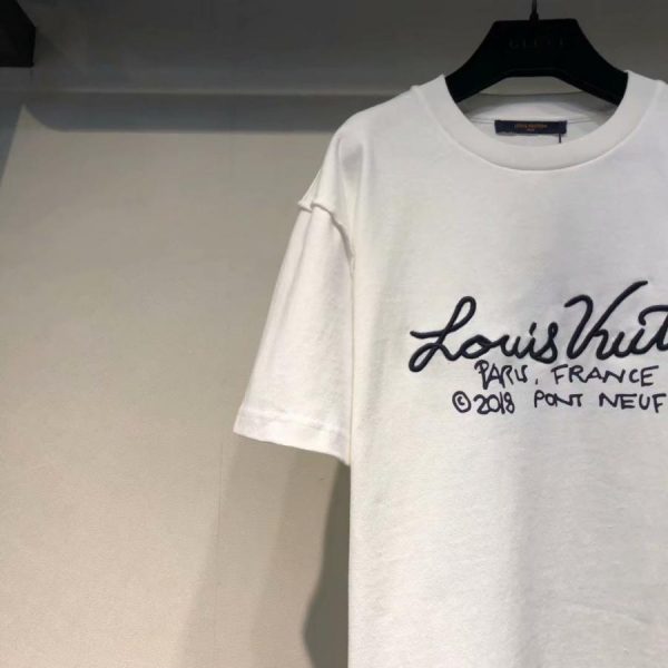 Buy Replica Louis Vuitton White Logo Printed T-Shirt - Buy Designer ...