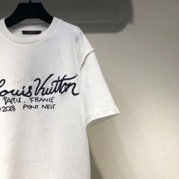 Buy Replica Louis Vuitton White Logo Printed T-Shirt - Buy Designer ...