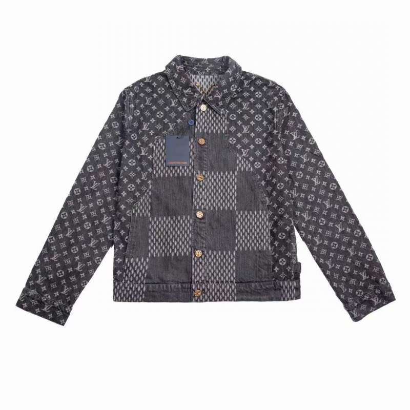 Buy Replica Louis Vuitton Giant Damier Waves Monogram Denim Jacket ...