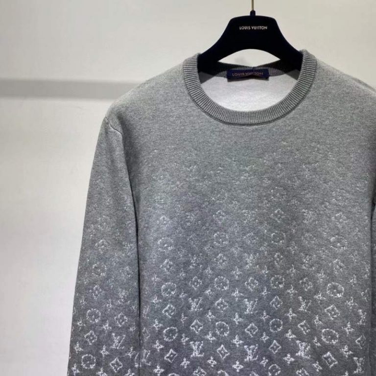 Louis Vuitton Black & White Gradient Monogram Sweater | Paul Smith