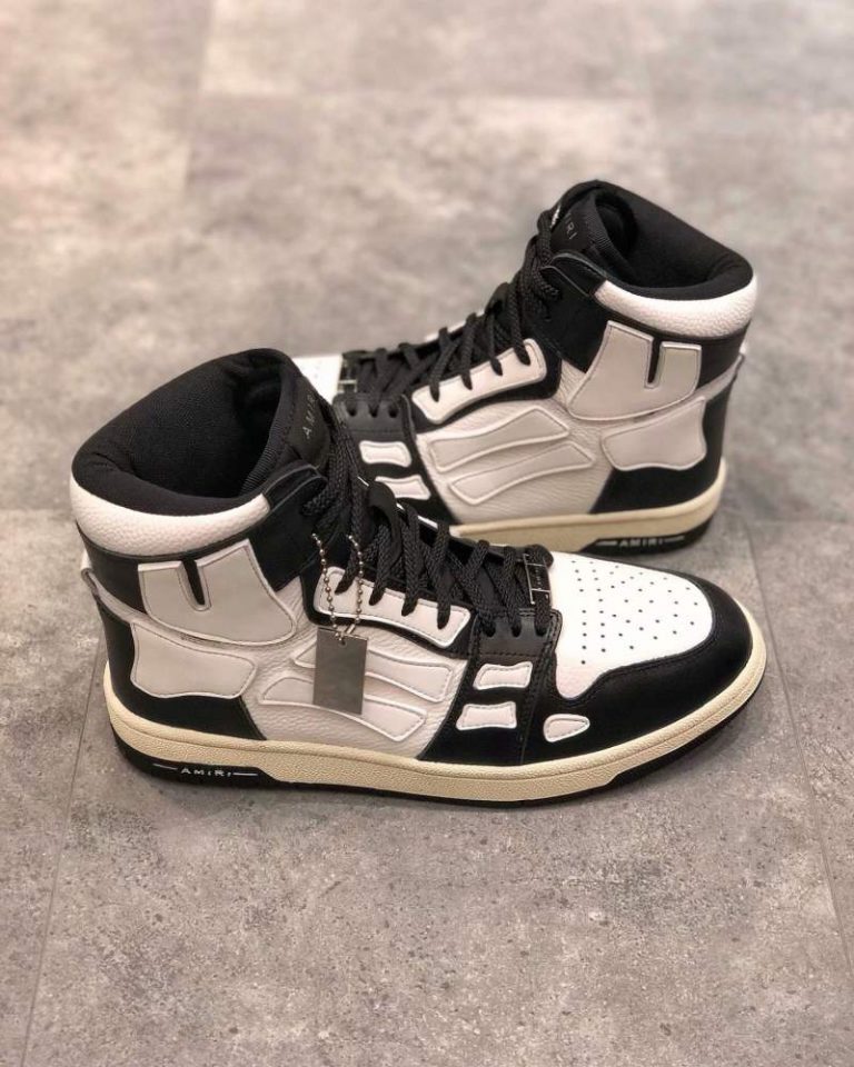 Buy Replica Amiri Skeleton High-Top Sneakers In Black White - Buy ...