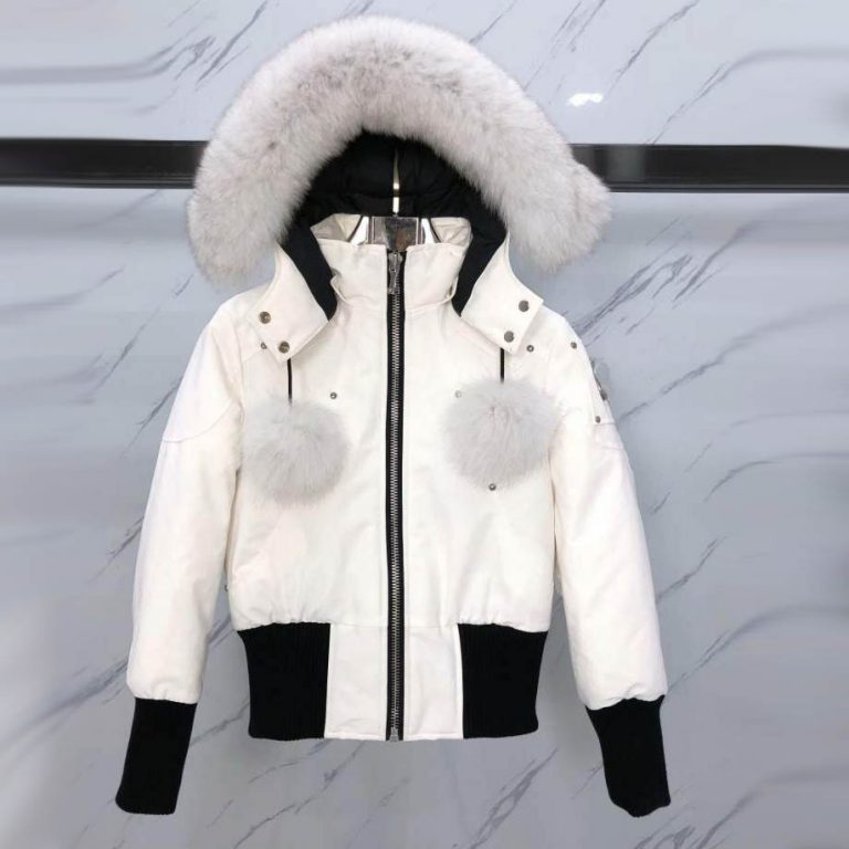 Buy Replica Moose Knuckles Women’s Debbie Bomber Jacket White / White ...