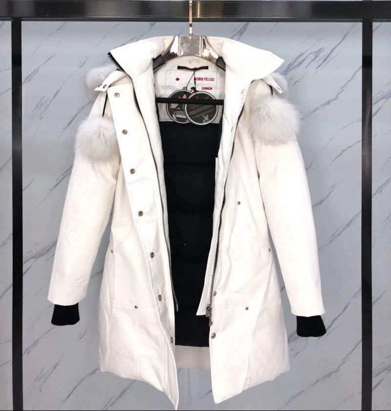 Buy Replica Moose Knuckles Women’s Stirling Parka White / White Fox Fur ...