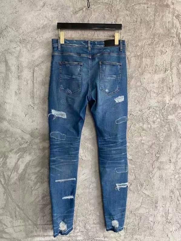 Buy Replica Amiri Blue Washed Out Distressed MX0 Jeans - Buy Designer ...