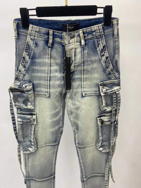 Buy Replica Amiri Cargo Pocket Jeans In Blue - Buy Designer Bags ...