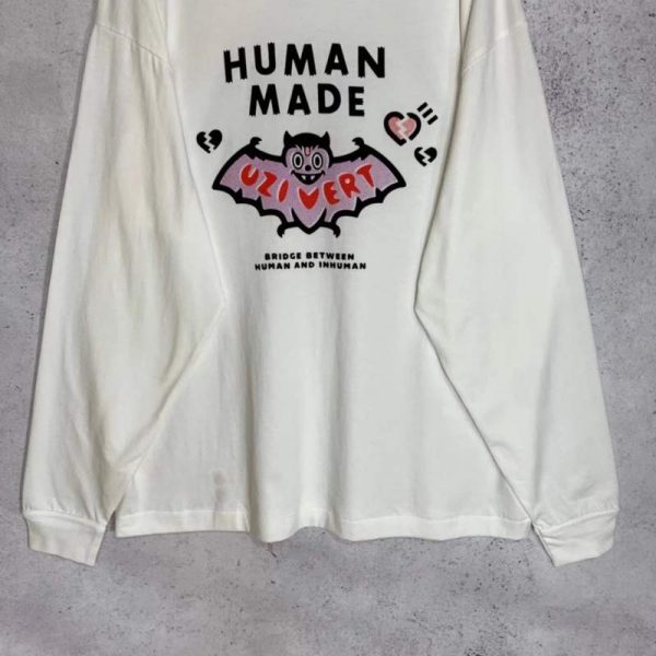 Buy Replica Human Made X Lil Uzi Vert Long Sleeve T Shirt White Buy Designer Bags Sunglasses