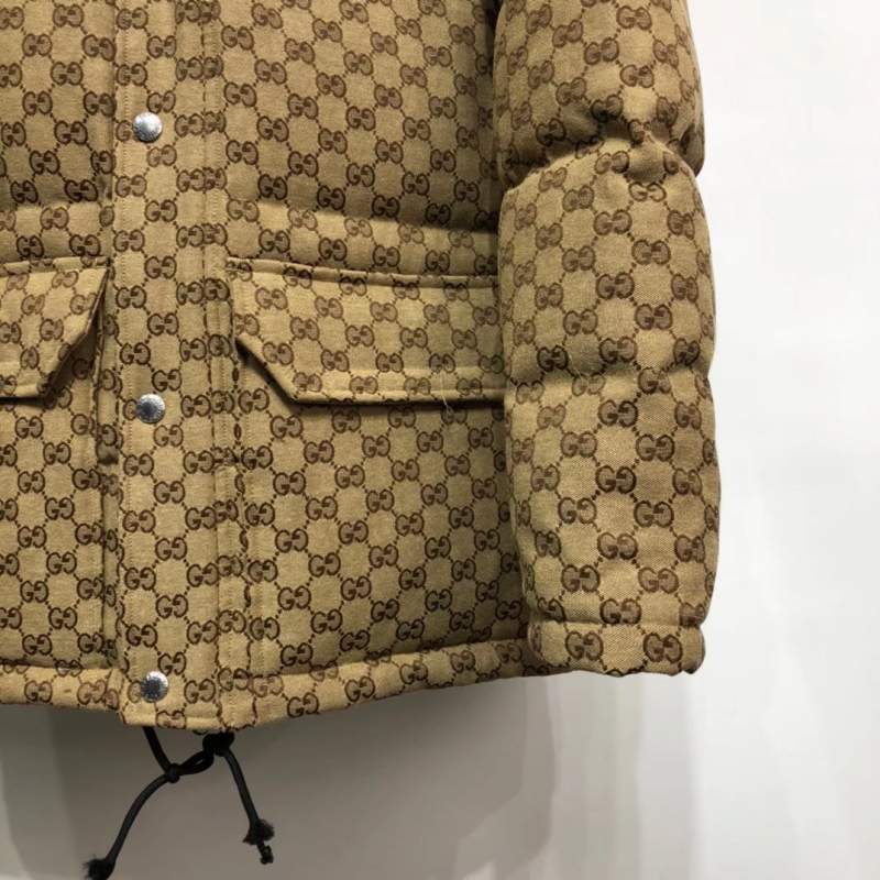 Buy Replica The North Face x Gucci Puffer GG Logo Jacket In Beige - Buy ...