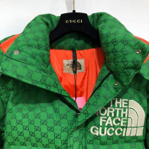Buy Replica The North Face x Gucci Puffer GG Logo Jacket In Green - Buy ...
