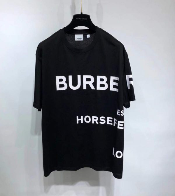 Buy Replica Burberry Horseferry Print Cotton Oversized T-shirt In Black ...