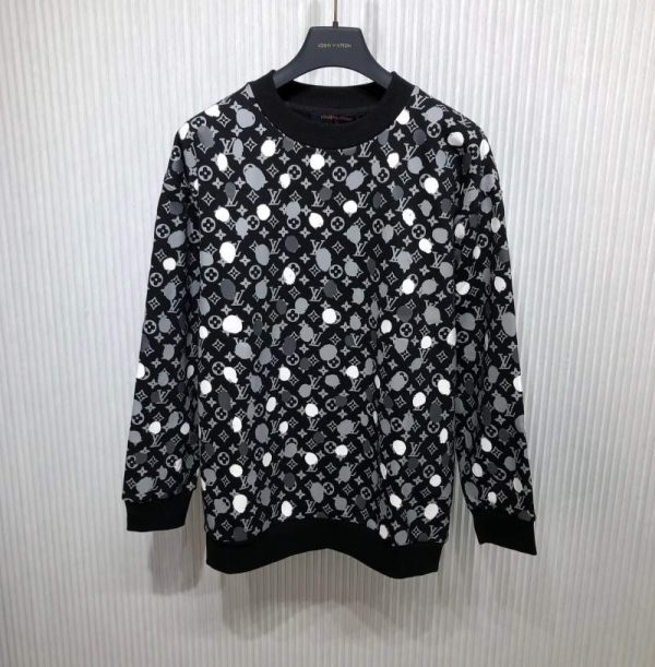 Buy Replica Louis Vuitton x YK Painted Dots Printed Sweatshirt - Buy ...