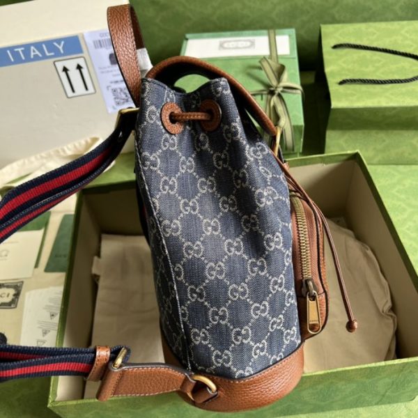 Buy Replica Gucci Backpack with Interlocking G 674147 Blue and white GG ...