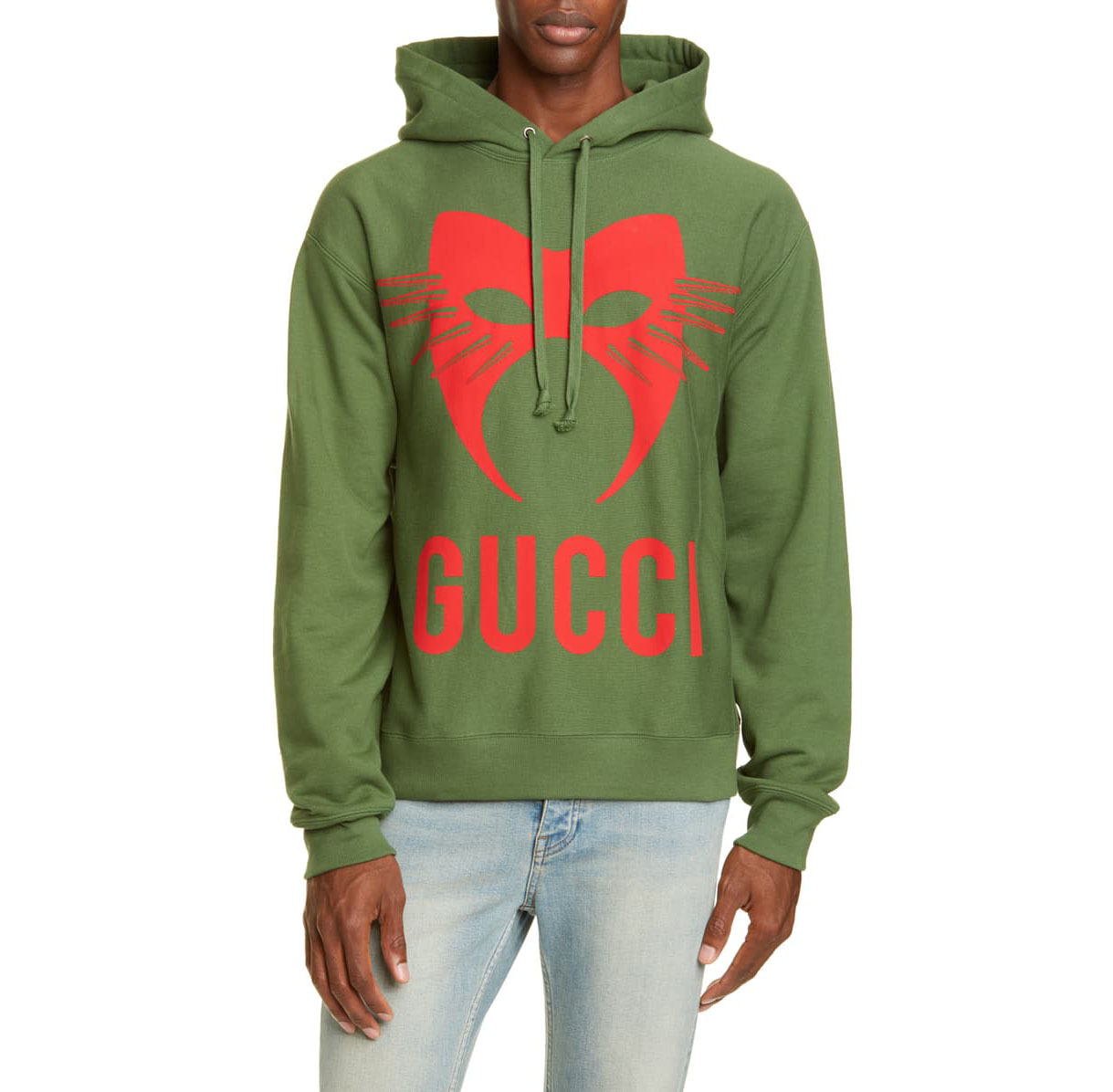 Buy Replica Gucci Manifesto Mask Graphic Pullover Hoodie In Green - Buy ...